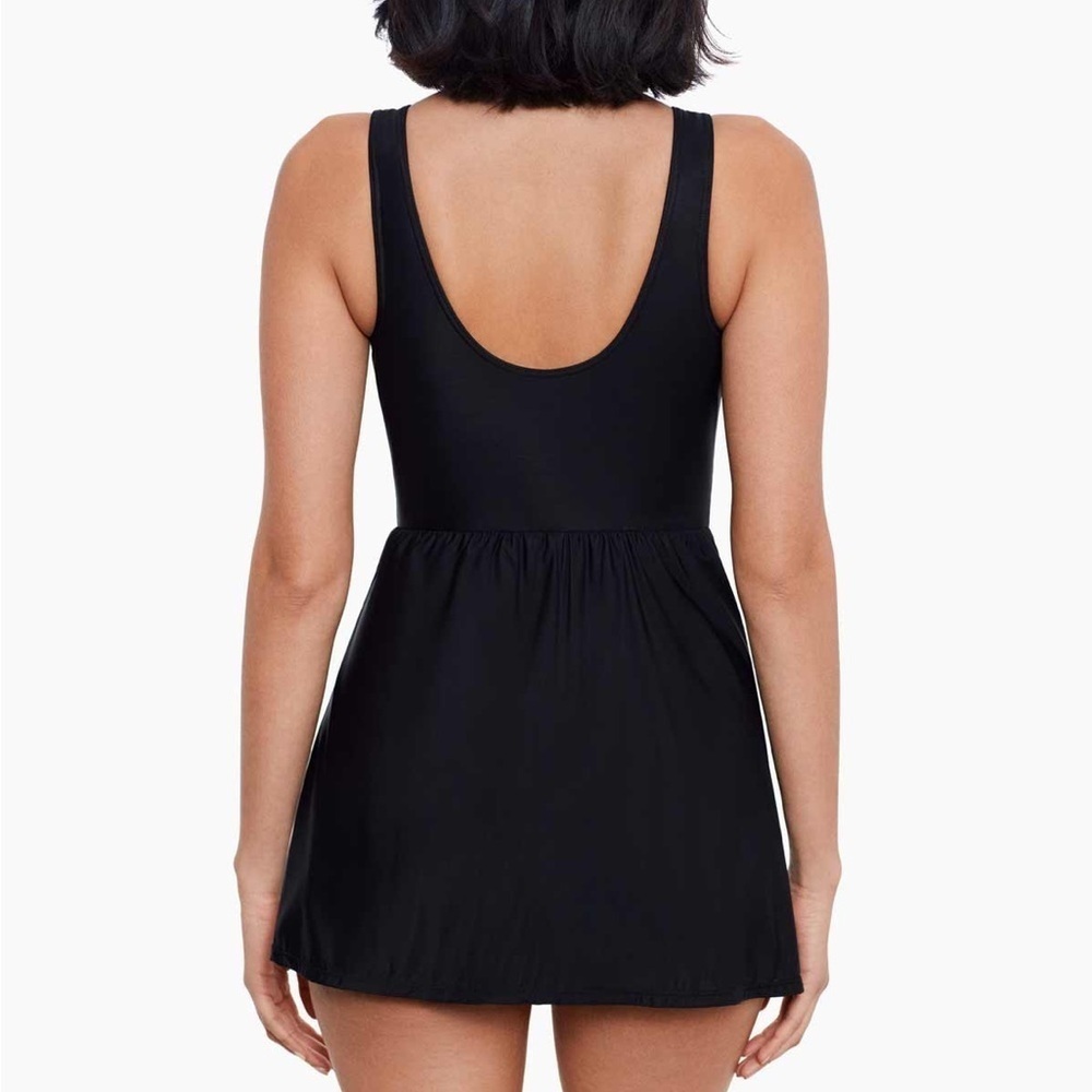 NWOT Miraclesuit Marais Black Swim Dress - Picture 3 of 12